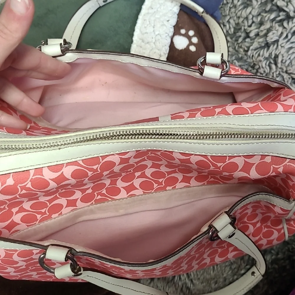 Coach Pink and Cream Tote Bag - Picture 8 of 12